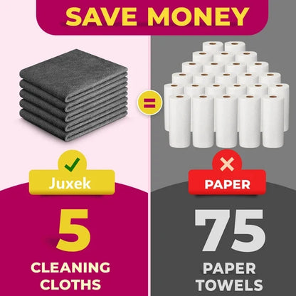 Magic Cleaning Cloths – Streak-Free Cleaning with Just Water | Reusable 5-Pack
