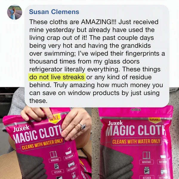 Magic Cleaning Cloths – Streak-Free Cleaning with Just Water | Reusable 5-Pack
