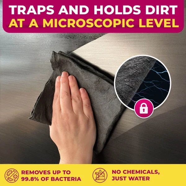 Magic Cleaning Cloths – Streak-Free Cleaning with Just Water | Reusable 5-Pack